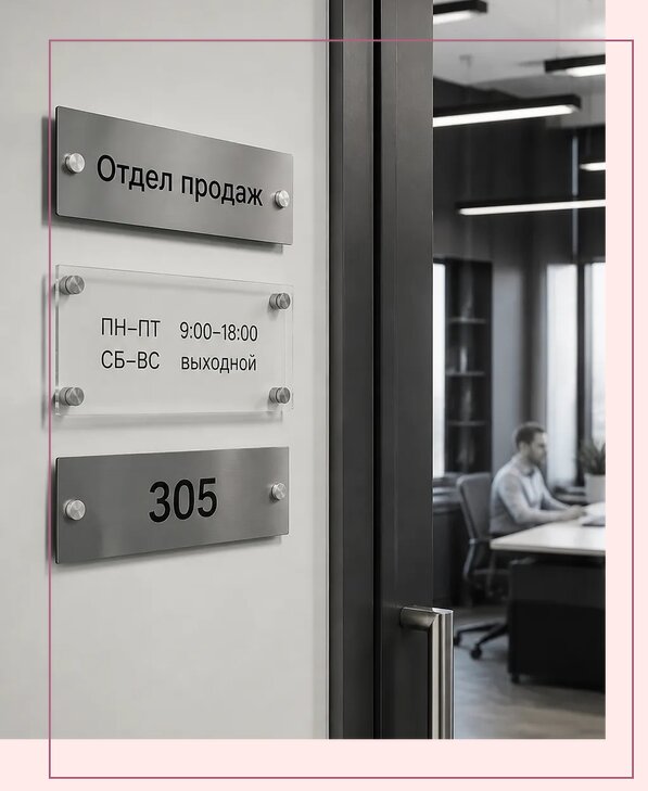 Офисные таблички на дверь в Лысьве по цене от 5026 р. | Аванза-Лсь
